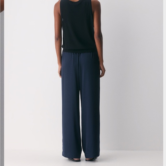 Aritzia Wilfred The Lodge Pant Crepette Navy Admiral - Picture 4 of 11